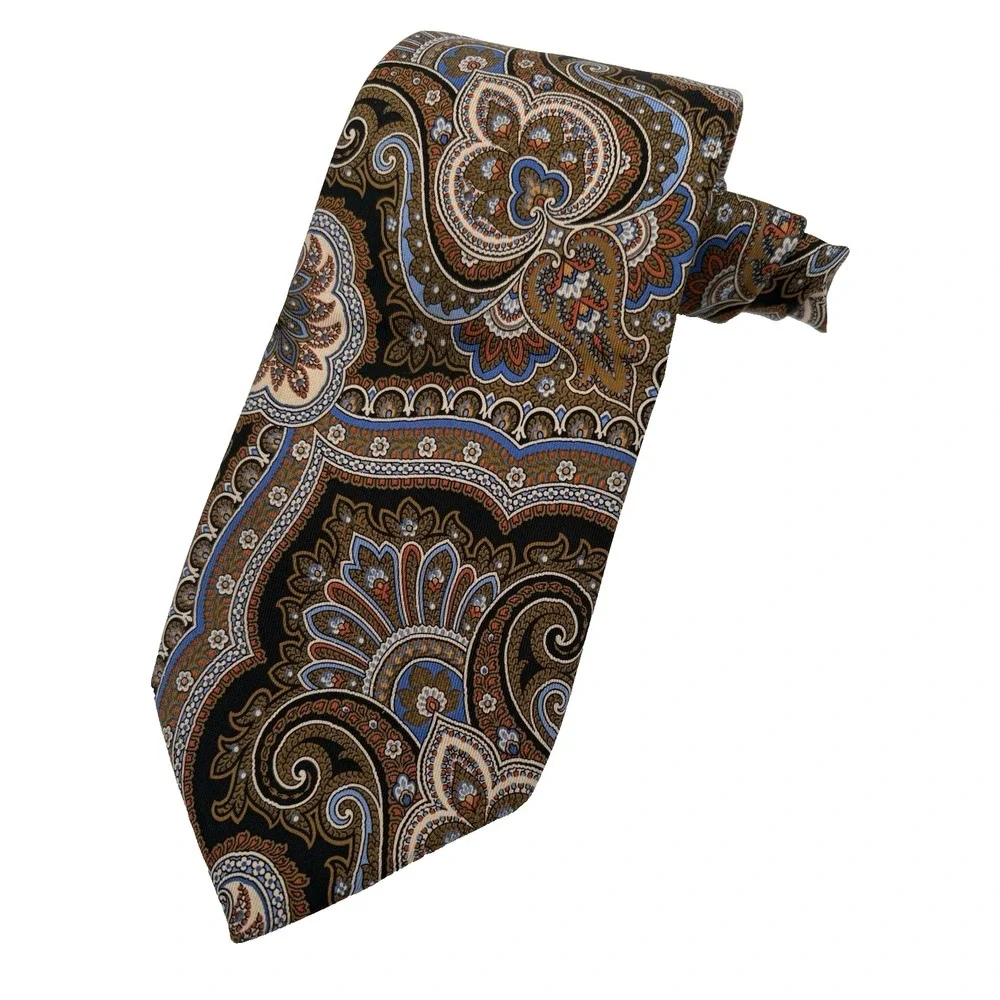 Robert Talbott Tie 100% Silk Paisley Floral Designer Luxury Winston Co GUC